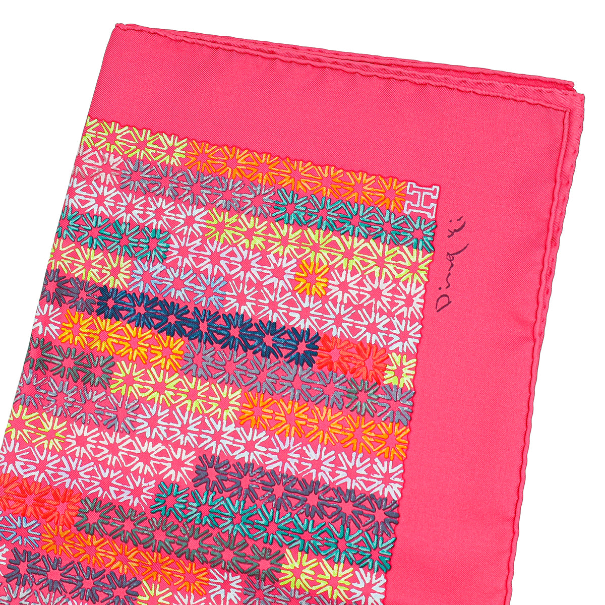 Hermes Pink Multicolor The Rhythm of China Silk Scarf 90 – THE CLOSET