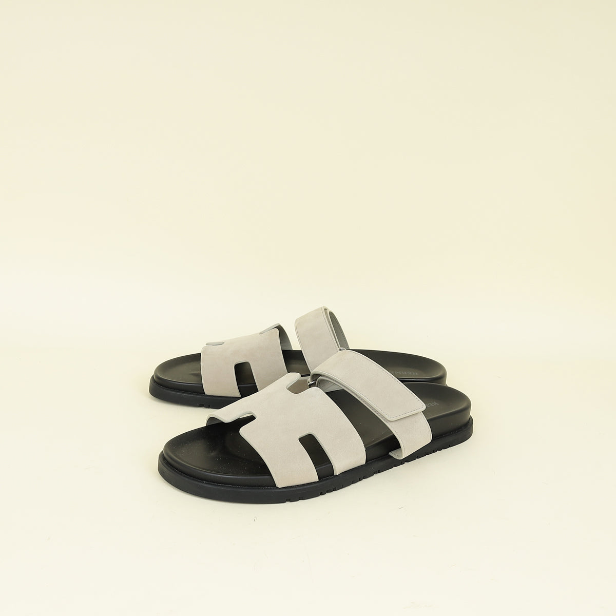 Hermes Beige Esquisse Chypre Goatskin Men's Sandal 45 | Pre-Owned