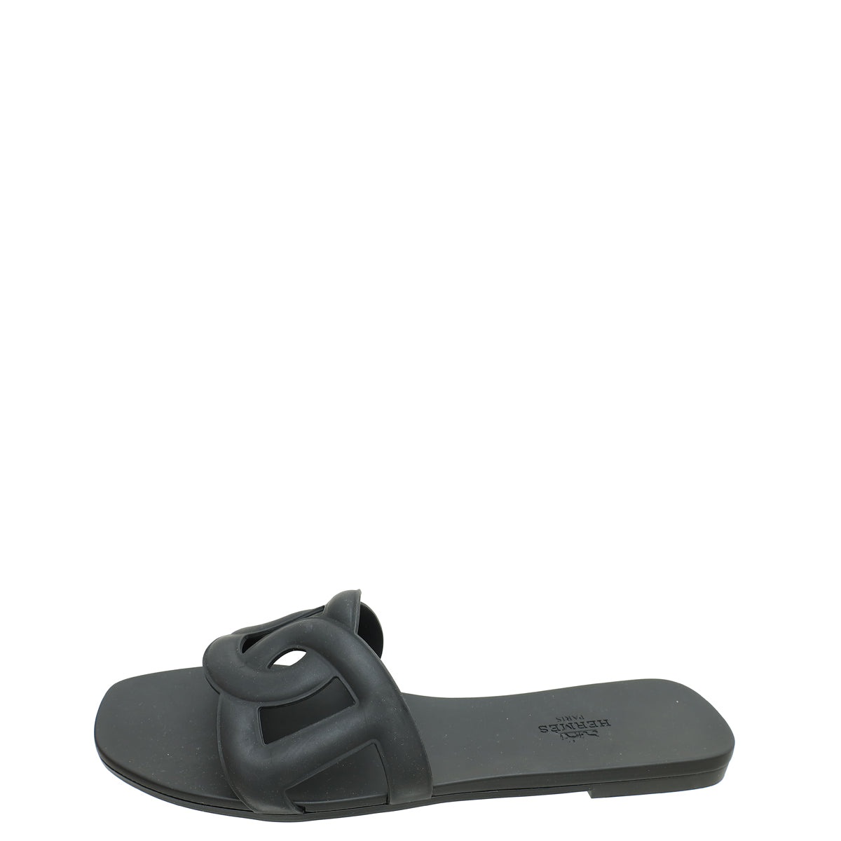 Hermes Noir Rubber Aloha Sandals 39 – THE CLOSET