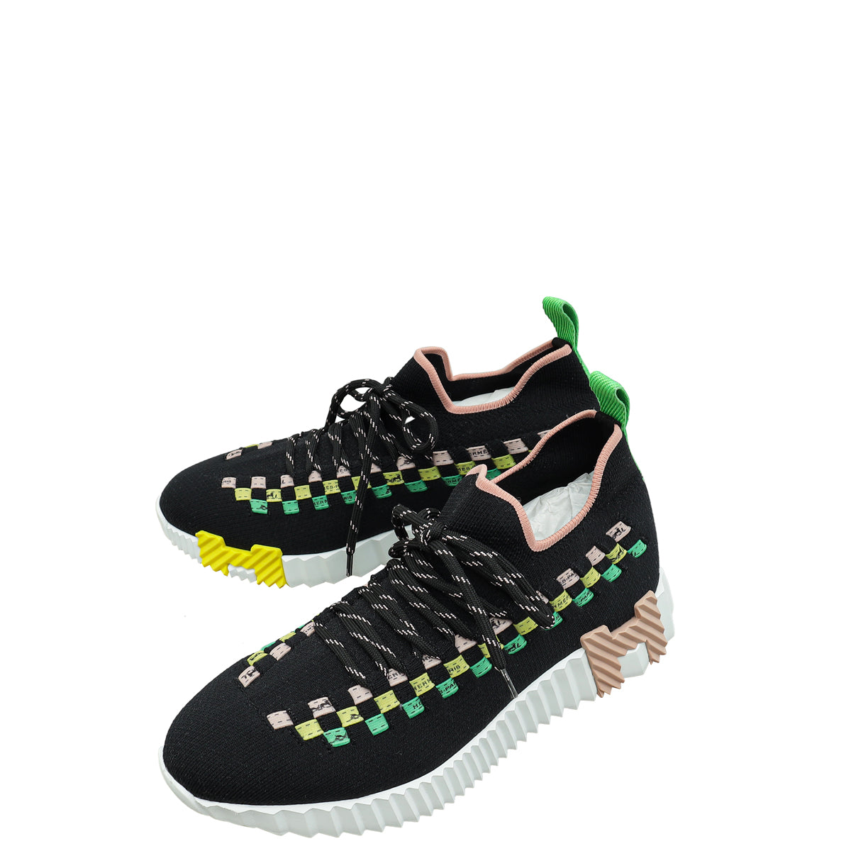 Hermes Black Multicolor Flex Slip On Sneakers 36.5 – THE CLOSET
