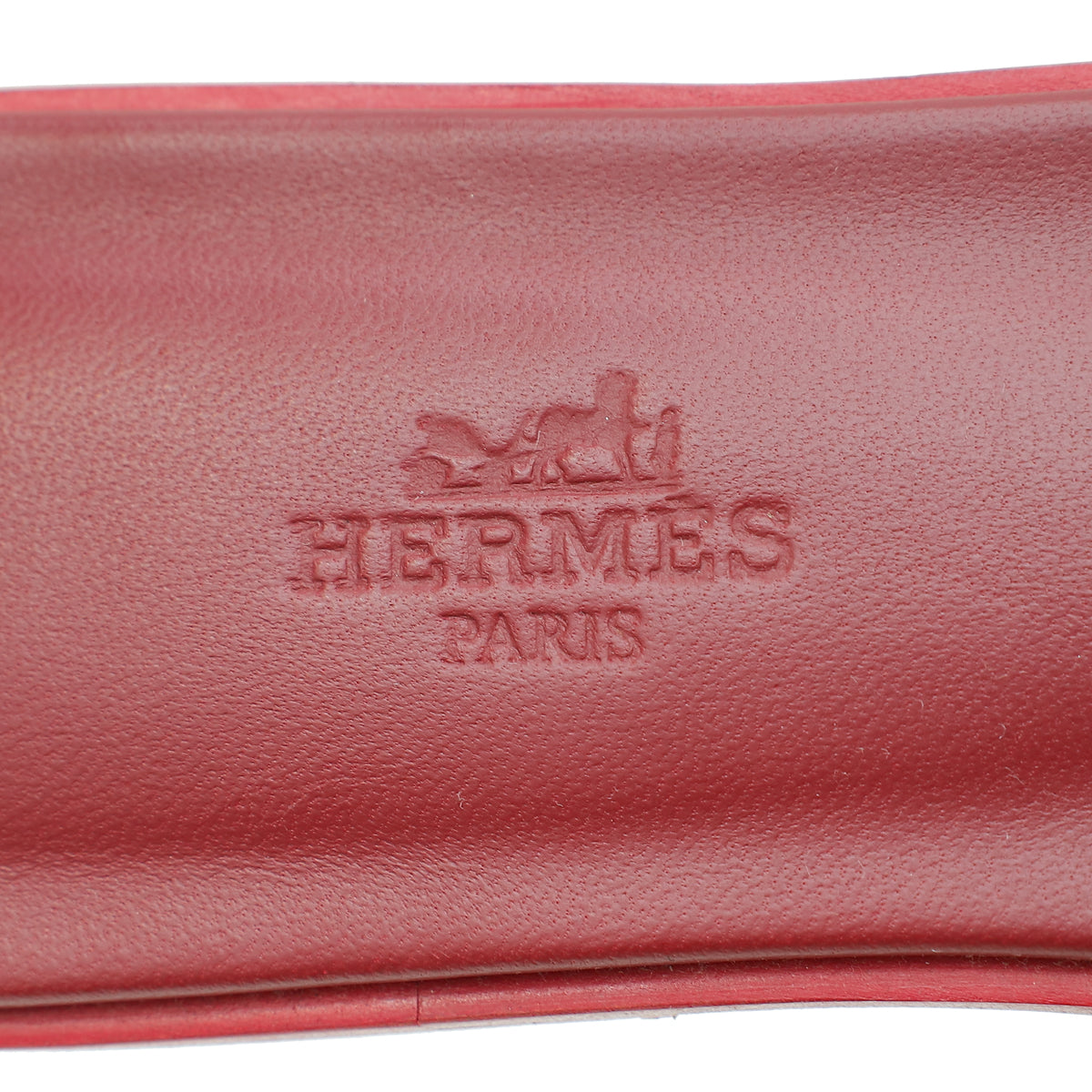 Hermes Rouge H Ostrich Oran Sandal 37