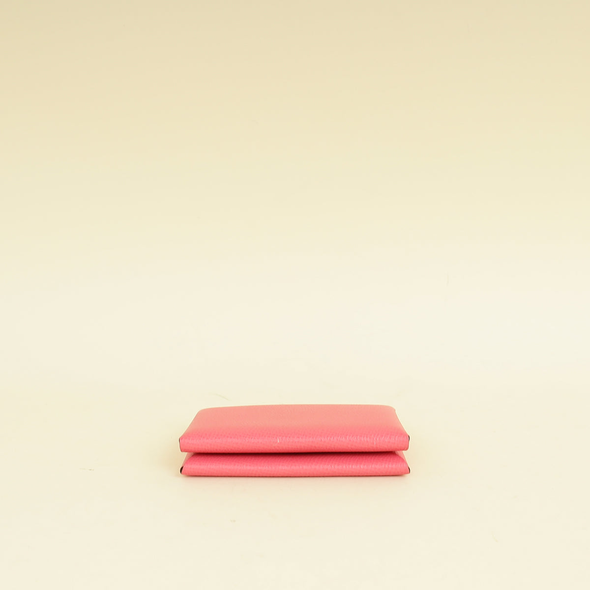 Hermes Rose Azalee Porte-Cartes Calvi Duo Compact Card Holder