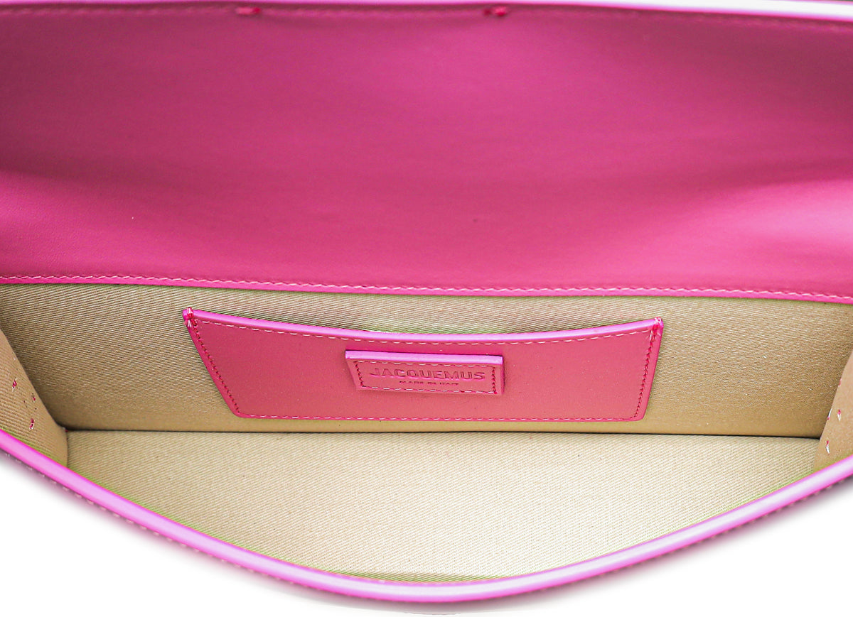 Jacquemus Pink Le Bambino Long Flap Shoulder Bag