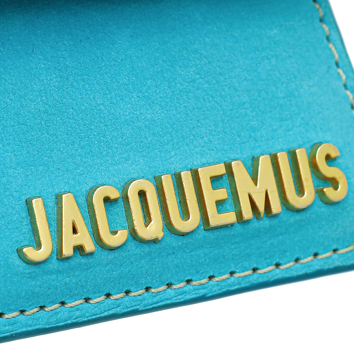 Jacquemus Turquoise Suede Le Chiquito Long Top Handle Bag