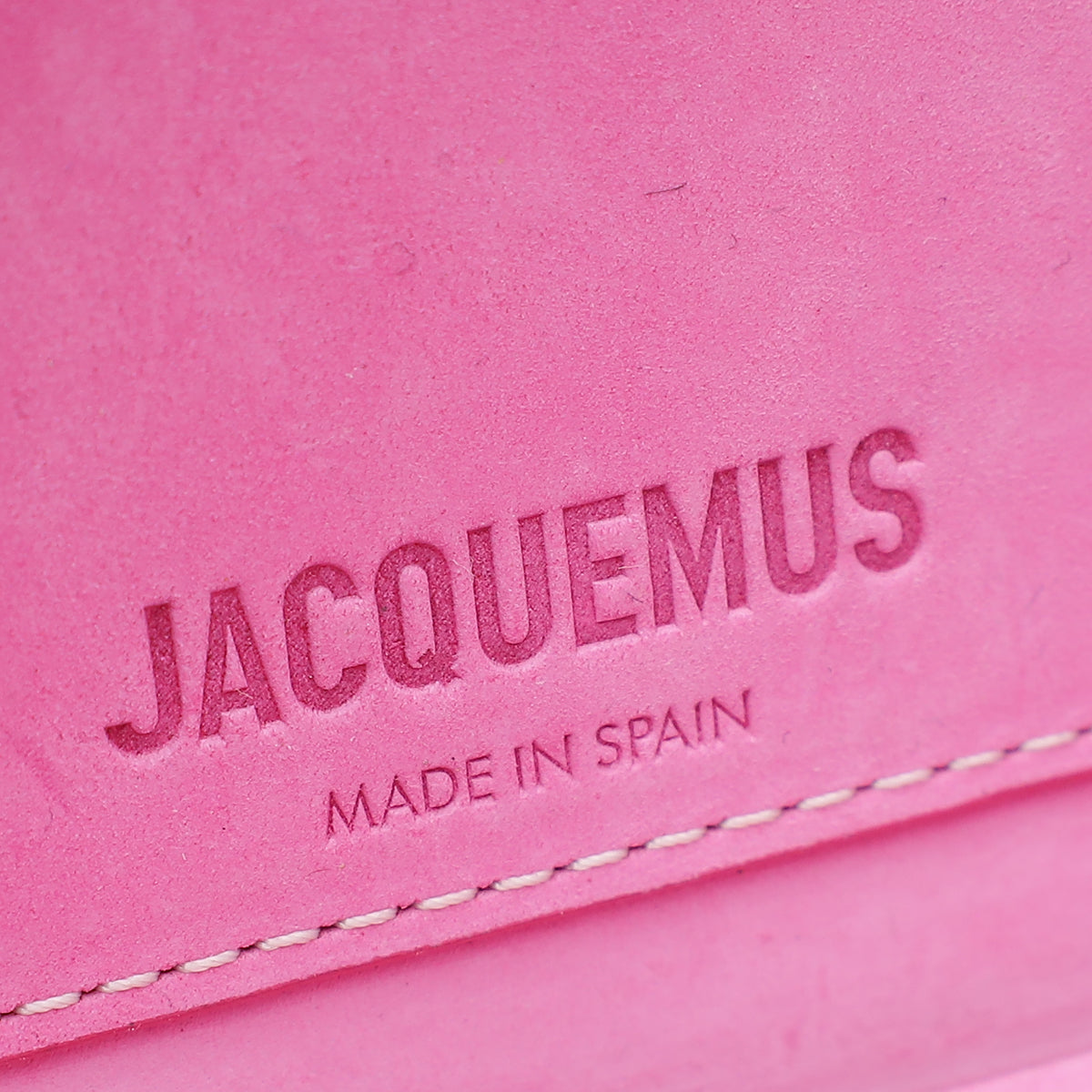 Jacquemus Pink Suede Le Porte Lunettes Triangle Bag