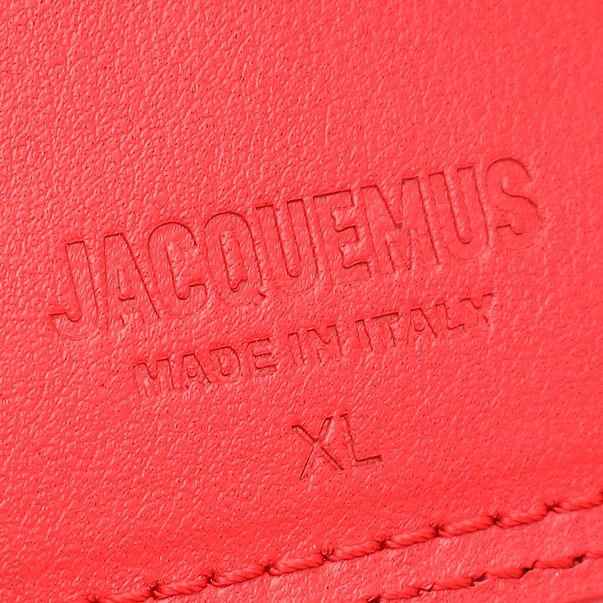 Jacquemus Red La Ceinture Carree Pouch Belt