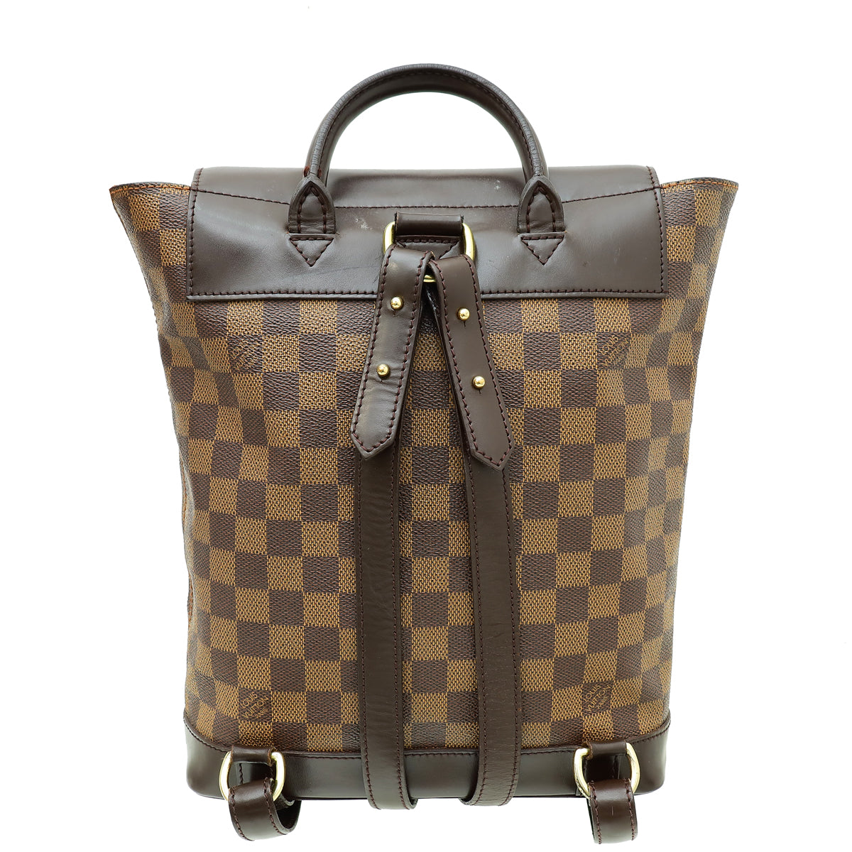 louis vuitton brown damier backpack Louis Vuitton Damier Ebene Soho Backpack Bag – THE CLOSET