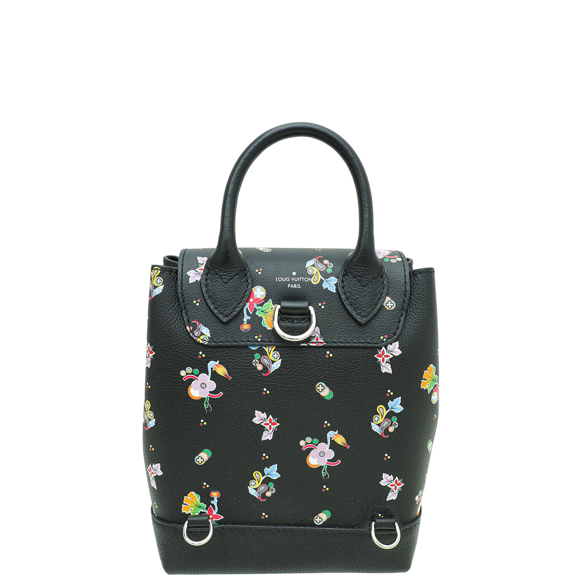 lockme backpack mini louis vuitton price Louis Vuitton Black Flower Print Lockme Mini Backpack Bag – THE CLOSET