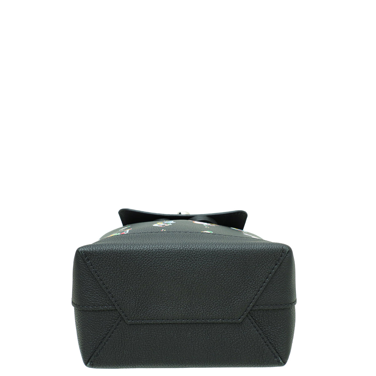 Louis Vuitton Black Flower Print Lockme Mini Backpack Bag 