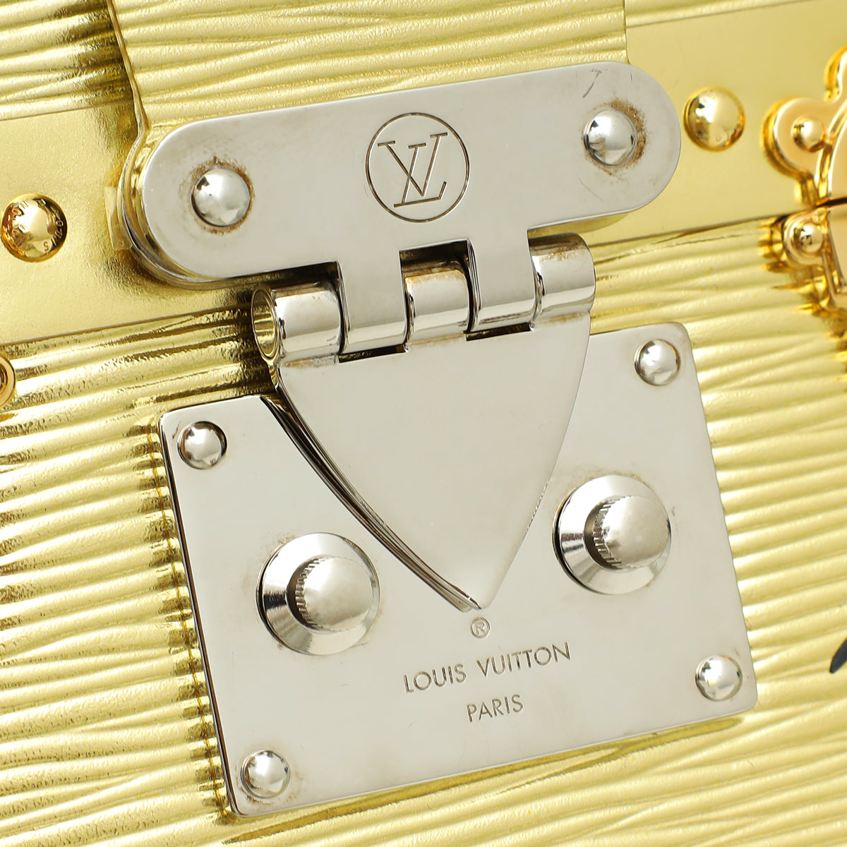 Louis Vuitton Bicolor Metallic Malletage Petite Malle Bag