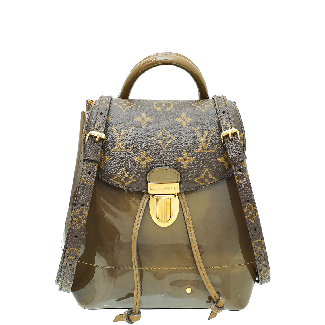 hot springs backpack louis vuitton Louis Vuitton Monogram Vert Olive Vernis Hot Springs Backpack Bag – THE CLOSET
