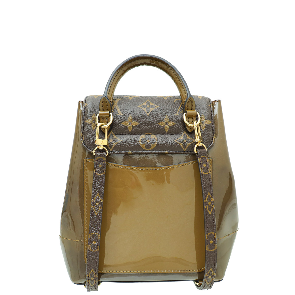 hot springs louis vuitton backpack Louis Vuitton Monogram Vert Olive Vernis Hot Springs Backpack Bag – THE CLOSET