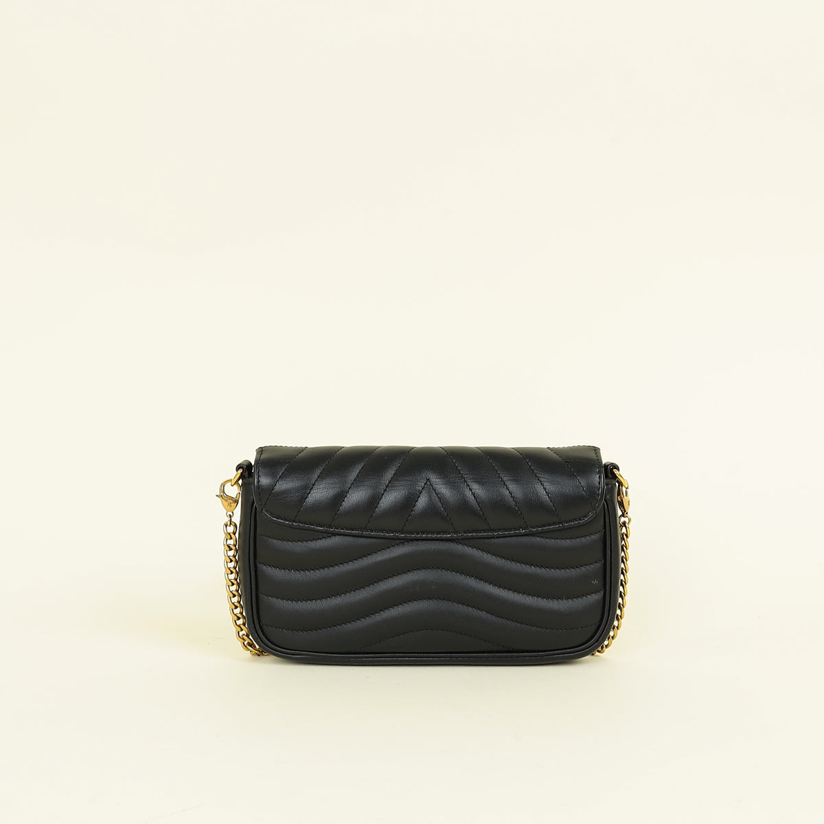 バッグ 2024 December Jacquard Chain Pochette Louis Vuitton Black New Wave Chain Pochette – THE CLOSET