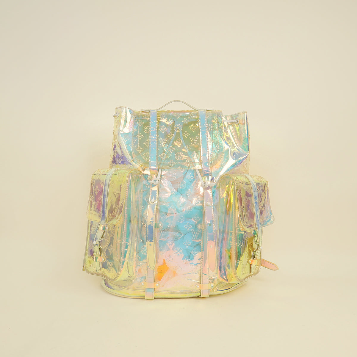 christopher louis vuitton backpack Pre Loved Louis Vuitton Monogram Prism Christopher Gm