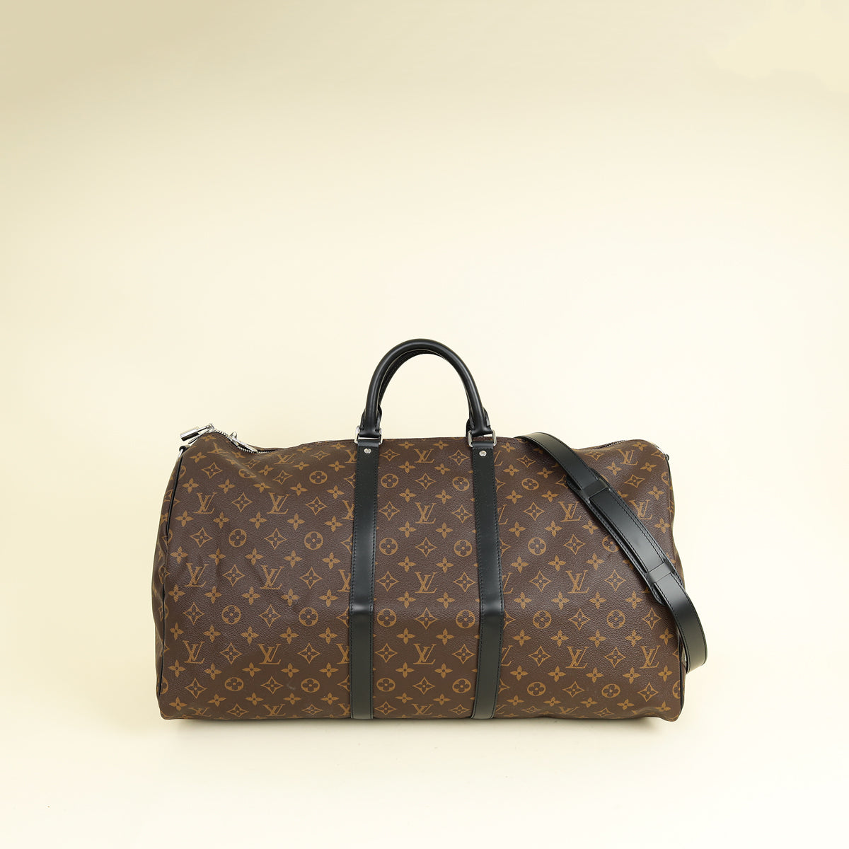 Louis Vuitton Bicolor Monogram Macassar Keepall Bandouliere 55 Bag