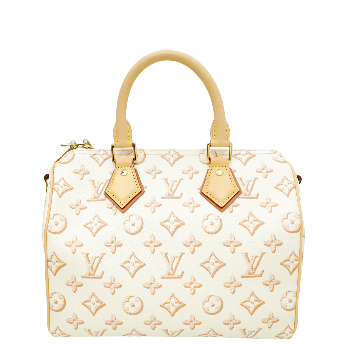 Louis Vuitton クリーム色 ハンドバッグ Louis Vuitton Monogram Beige Clair Speedy 25 Bandouliere Bag – THE