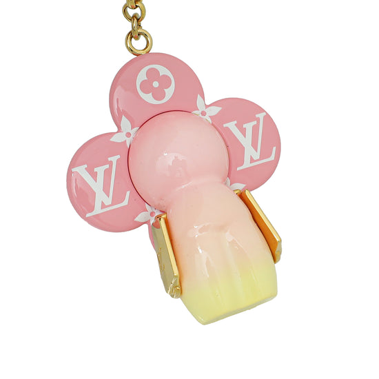 Louis Vuitton Pink Vivienne Escale Bag Charm Key Holder
