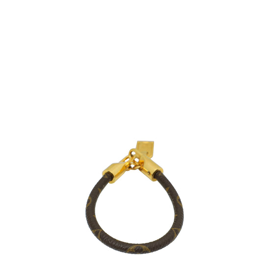 Louis Vuitton Brown Monogram Lock It Bracelet