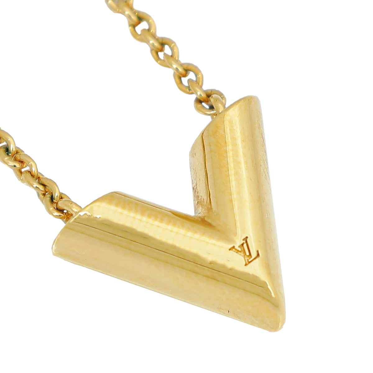 【最終価格】Louis Vuitton エッセンシャルV ゴールド Louis Vuitton Gold Essential V Necklace – THE CLOSET