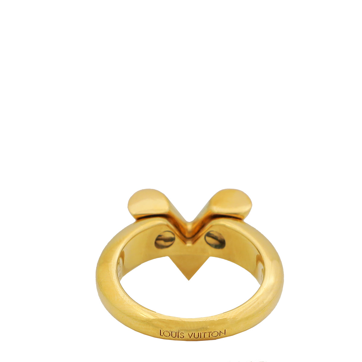 Louis Vuitton Gold Large Essential V Ring 55 – THE CLOSET