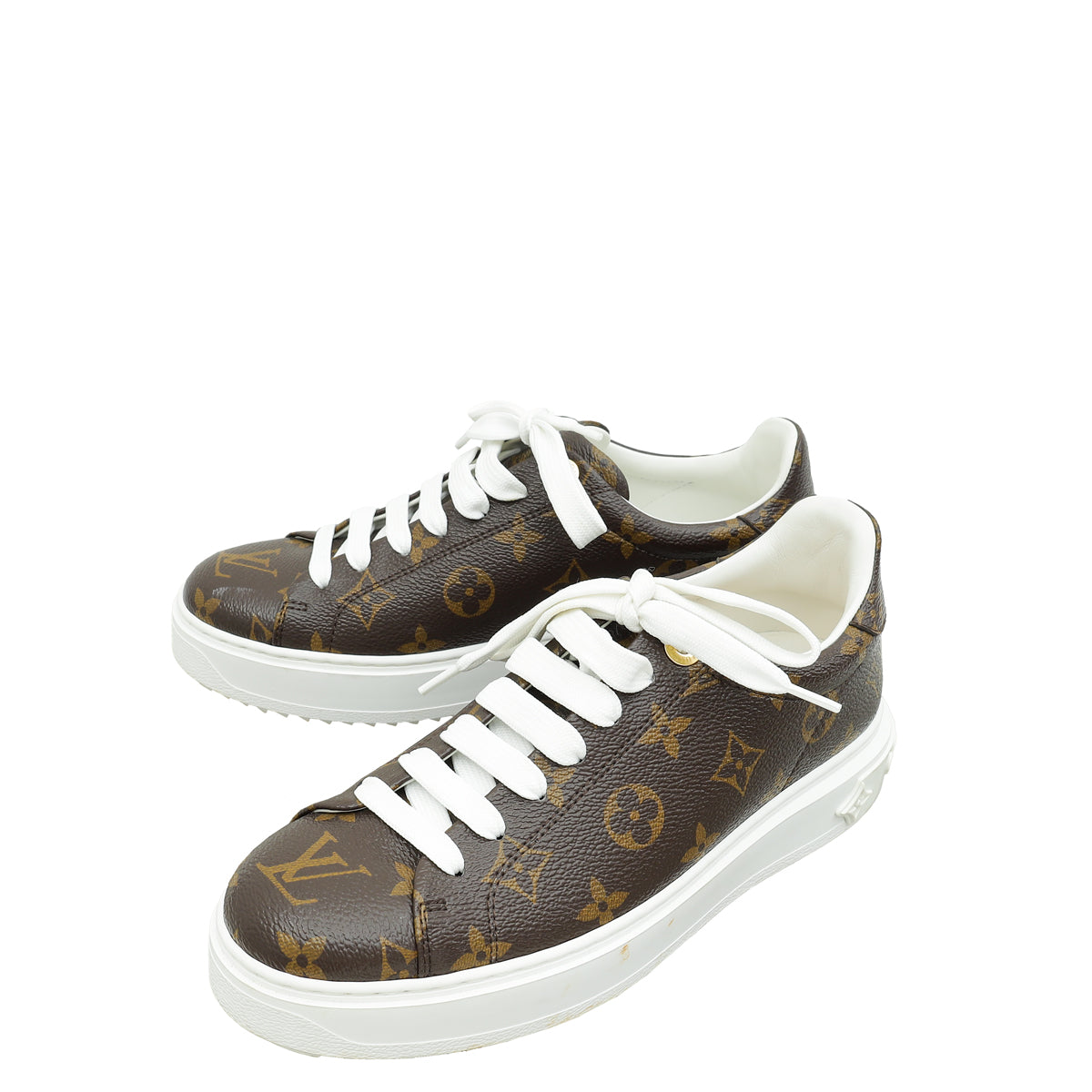 Louis Vuitton Monogram Time Out Sneaker 38 – THE CLOSET