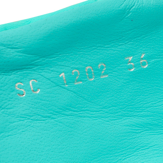 Louis Vuitton Bleu Clair Monogram Fabric Embossed Monogram Pool Pillow Comfort Mules 36