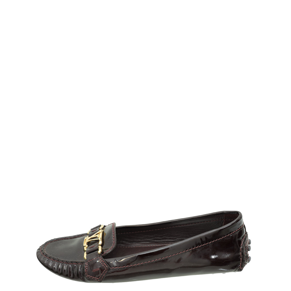 Louis Vuitton Burgundy Vernis Oxford Loafer 38 – THE CLOSET