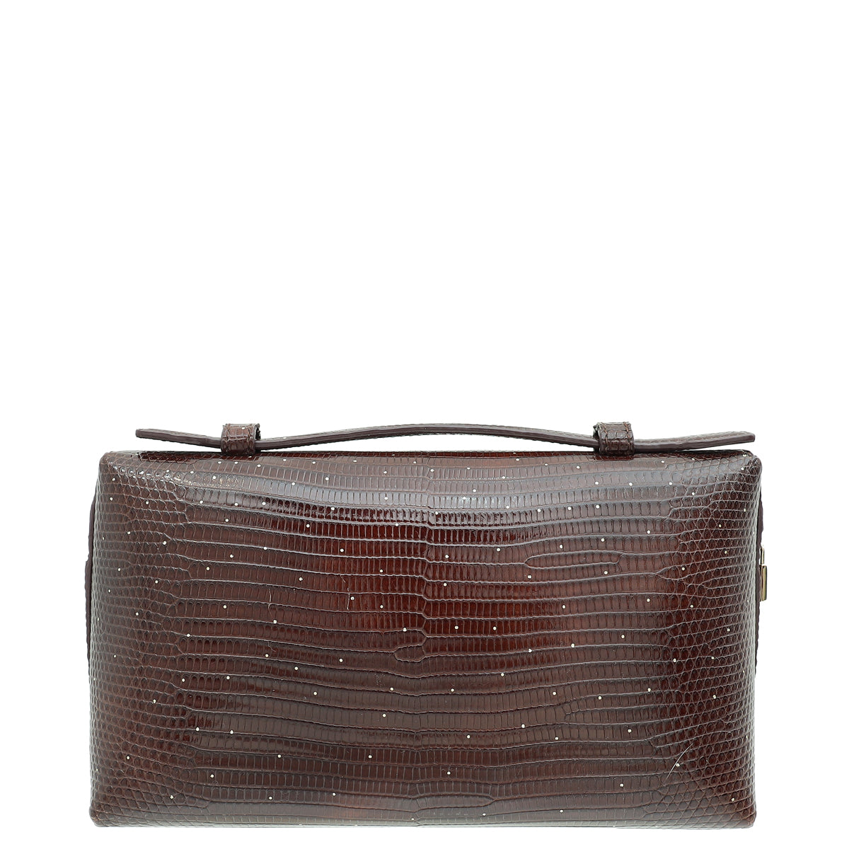 【美品】Loro Bolsetta/リザード 蜥蜴革/ハンドバッグ Loro Piana Dark Brown Lizard Extra Pocket L19 Pouch – THE CLOSET