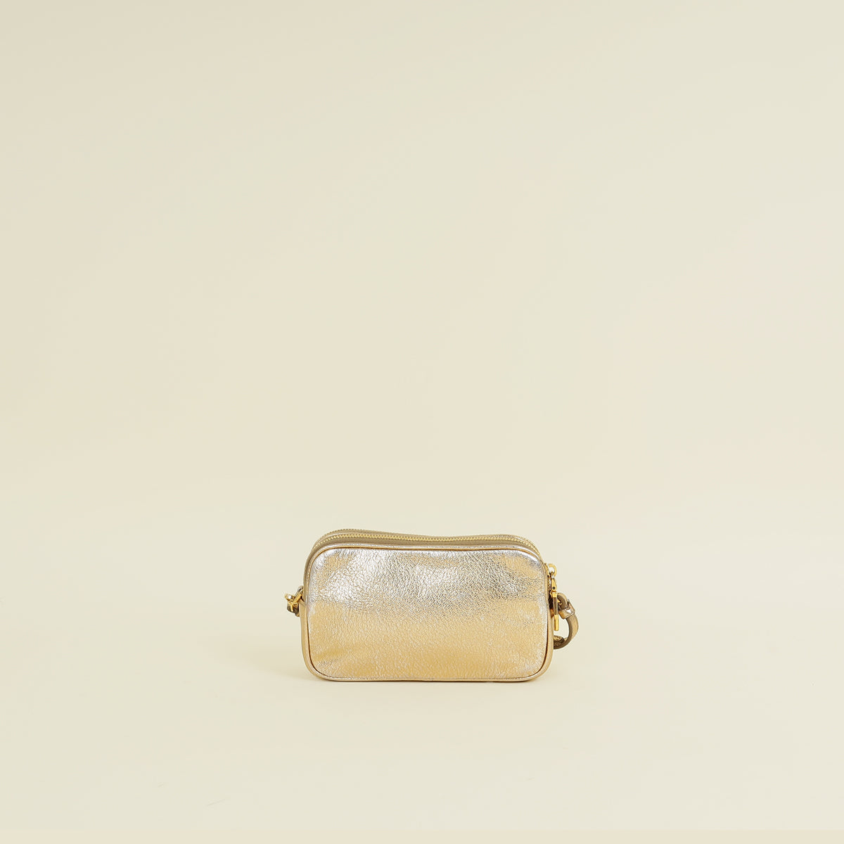 Miu Miu Metallic Gold Double Zip Handbag – THE CLOSET
