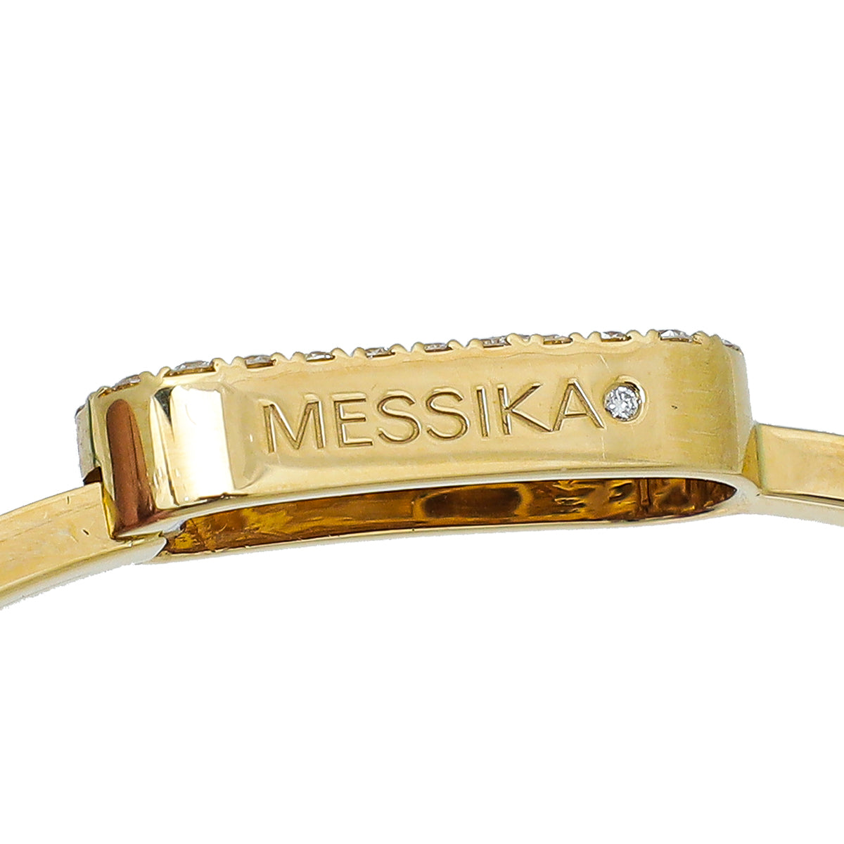 Messika 18K Yellow Gold Diamond Move Uno Pave Flex Bangle MM