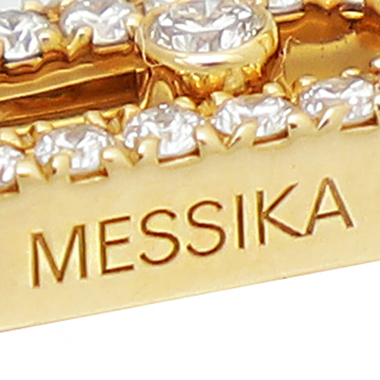Messika 18K Yellow Gold Diamond Creoles Move Uno Earrings