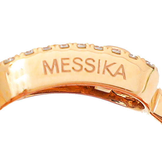 Messika 18K Rose Gold Diamond Move Uno Ring 51