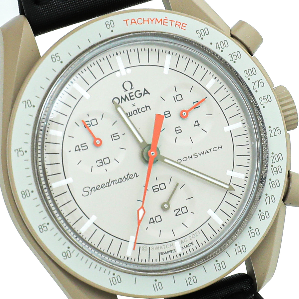 Omega Tricolor Swatch Speedmaster Moonswatch Mission to Jupiter 40mm Watch