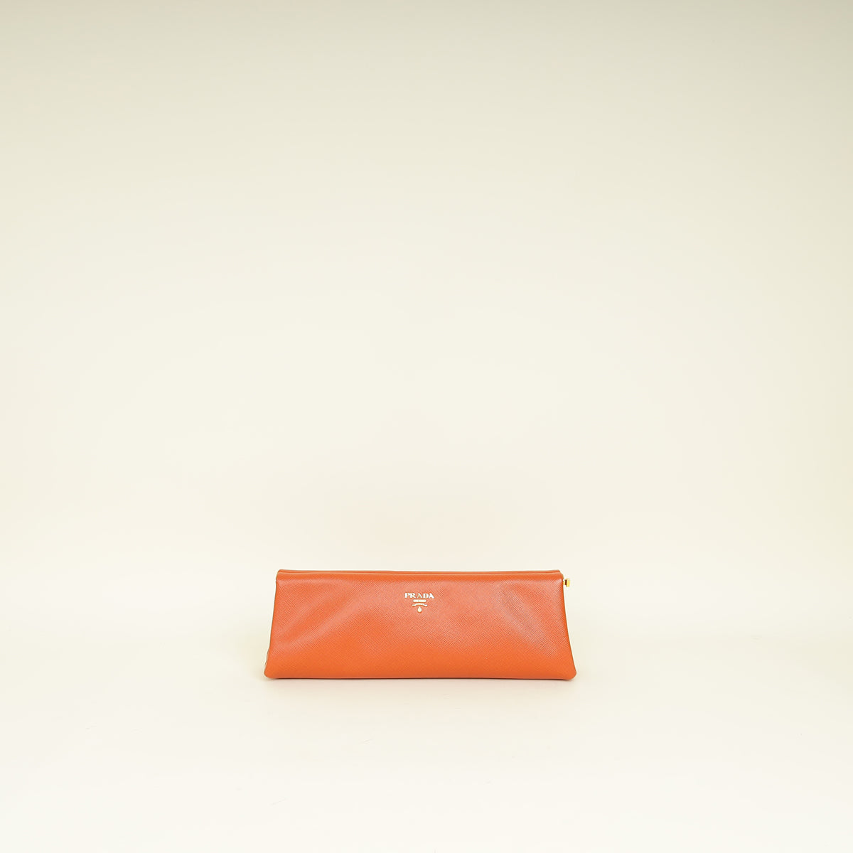 Prada Orange East-West Frame Clutch – THE CLOSET