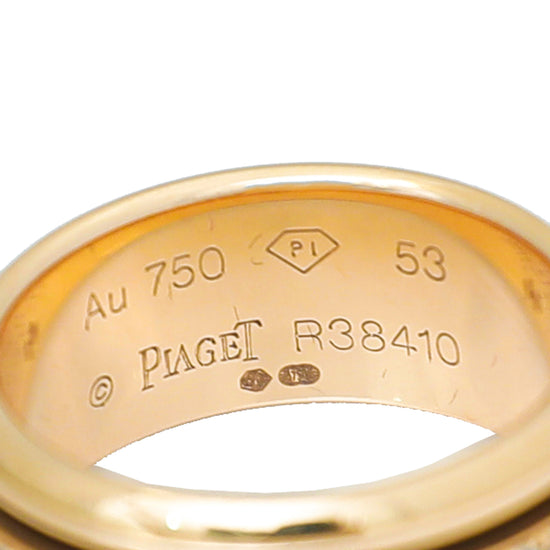 Piaget 18K Pink Gold Diamonds Possession Turning Band Ring 53