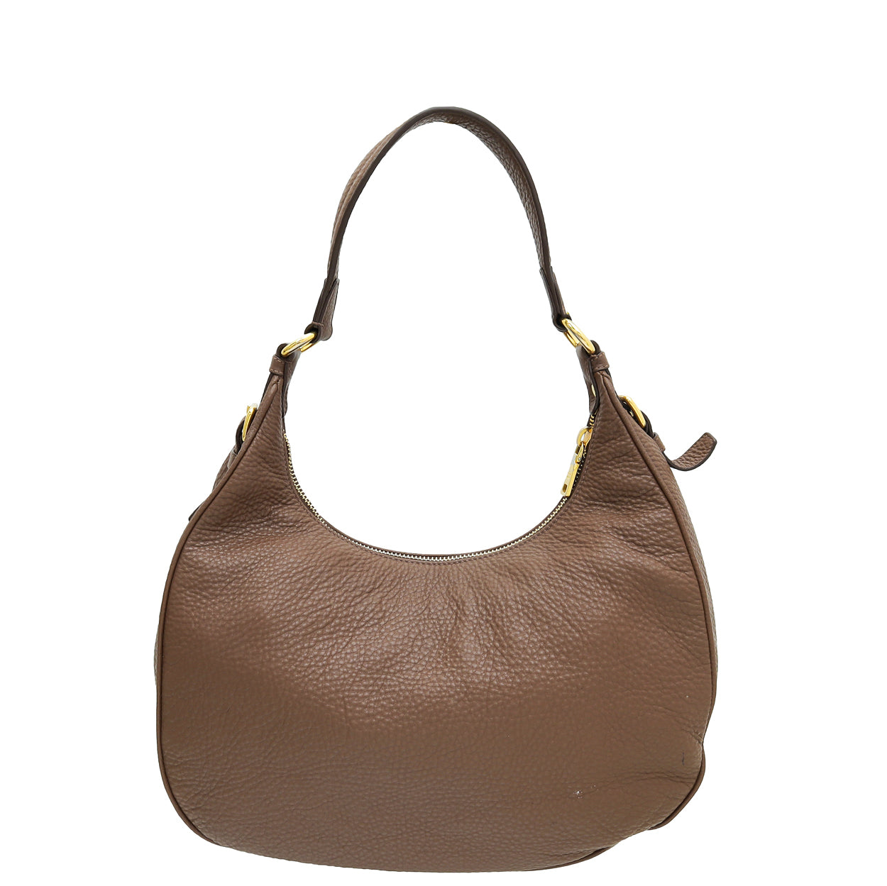Prada Brown Vitello Daino Hobo Bag – THE CLOSET