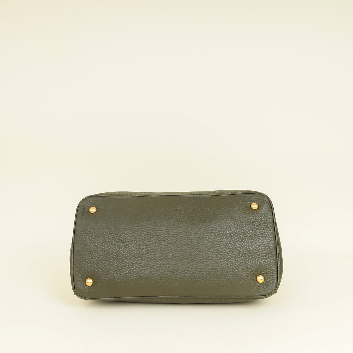 Prada Olive Green Vitello Daino Open Tote Bag – THE CLOSET