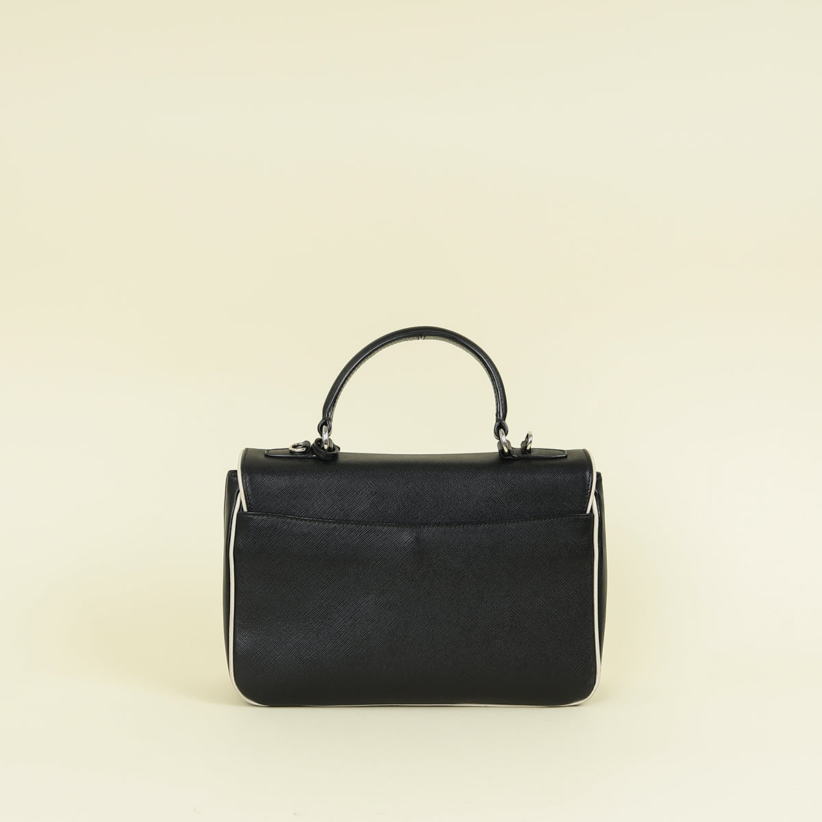 バッグ PRADA sound lock hand bag mini leather Prada Black Sound Lock Top Handle Flap Bag | Pre-Owned The Closet