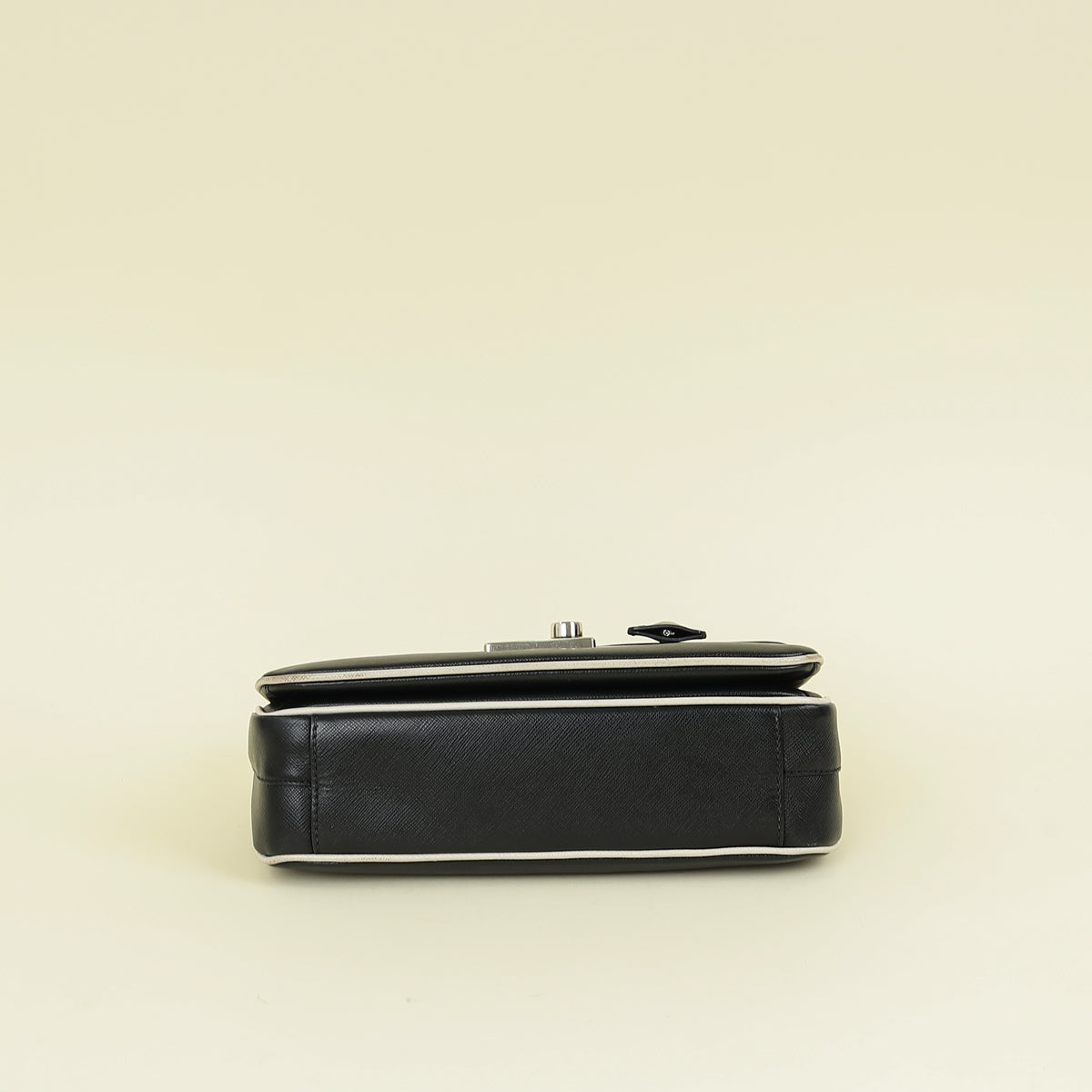 Prada Black Sound Lock Top Handle Flap Bag | Pre-Owned The Closet