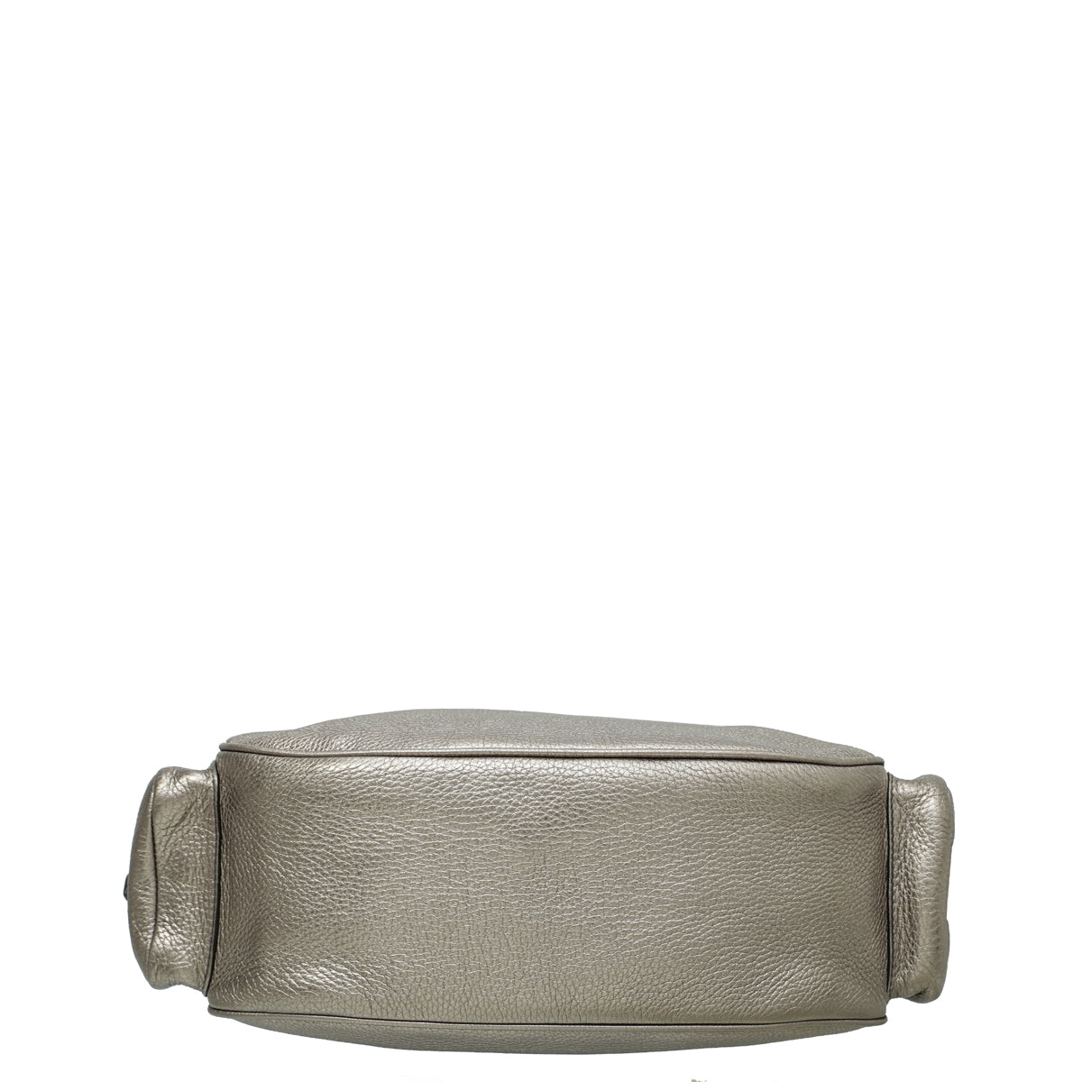 Prada Metallic Light Olive Side Pocket Vitello Daino Hobo Bag 