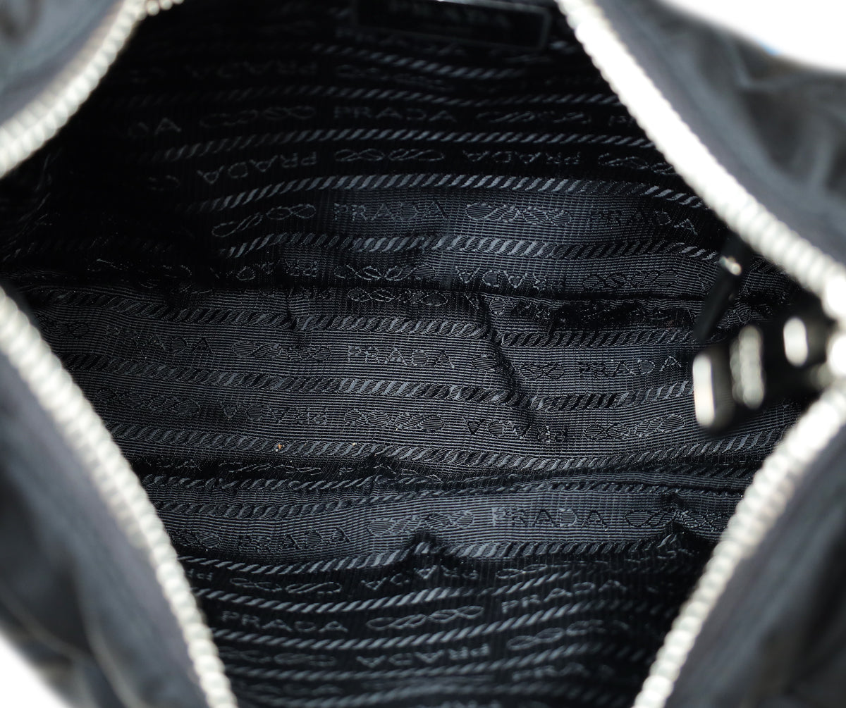 Prada Black Padded Re-Nylon Shoulder Bag