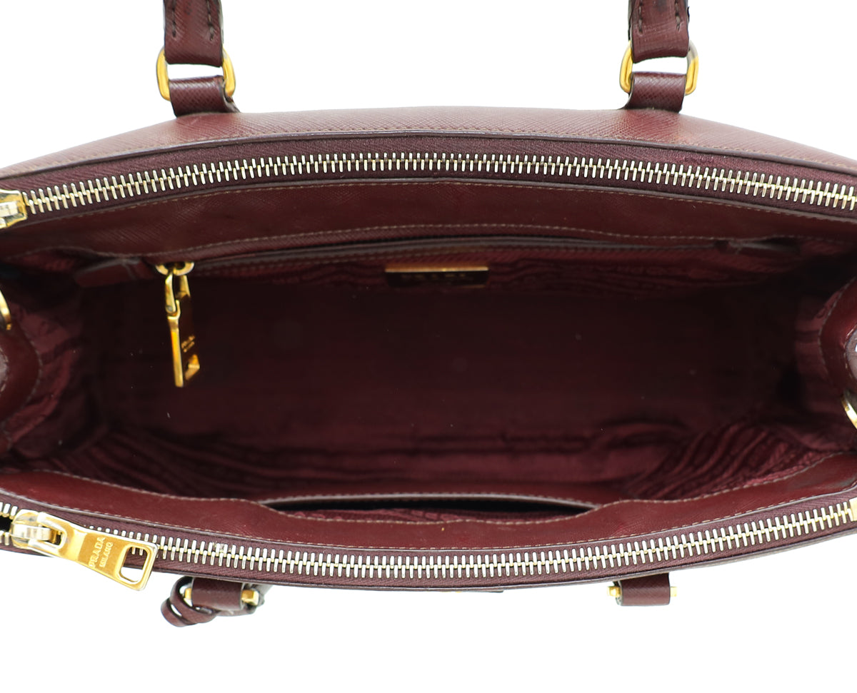 Prada Burgundy Lux Galleria Medium Bag