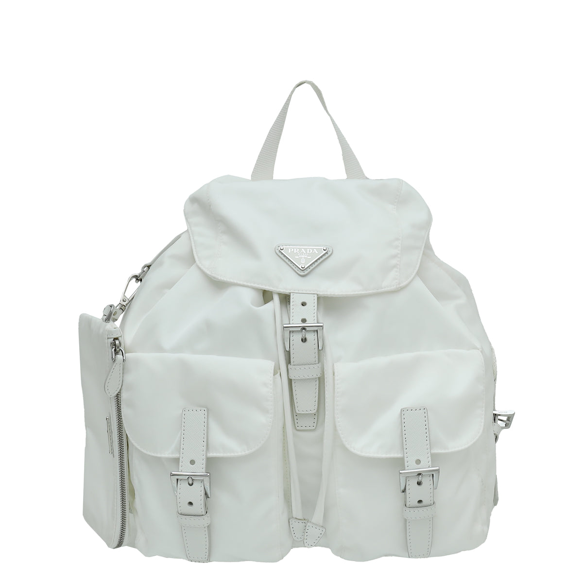 ☆美品・白タグ付☆PRADA TESSUTO VELA ナイロンリュック Prada Bianco Vela Re-Nylon Medium Backpack Bag W/ Pouch – THE CLOSET