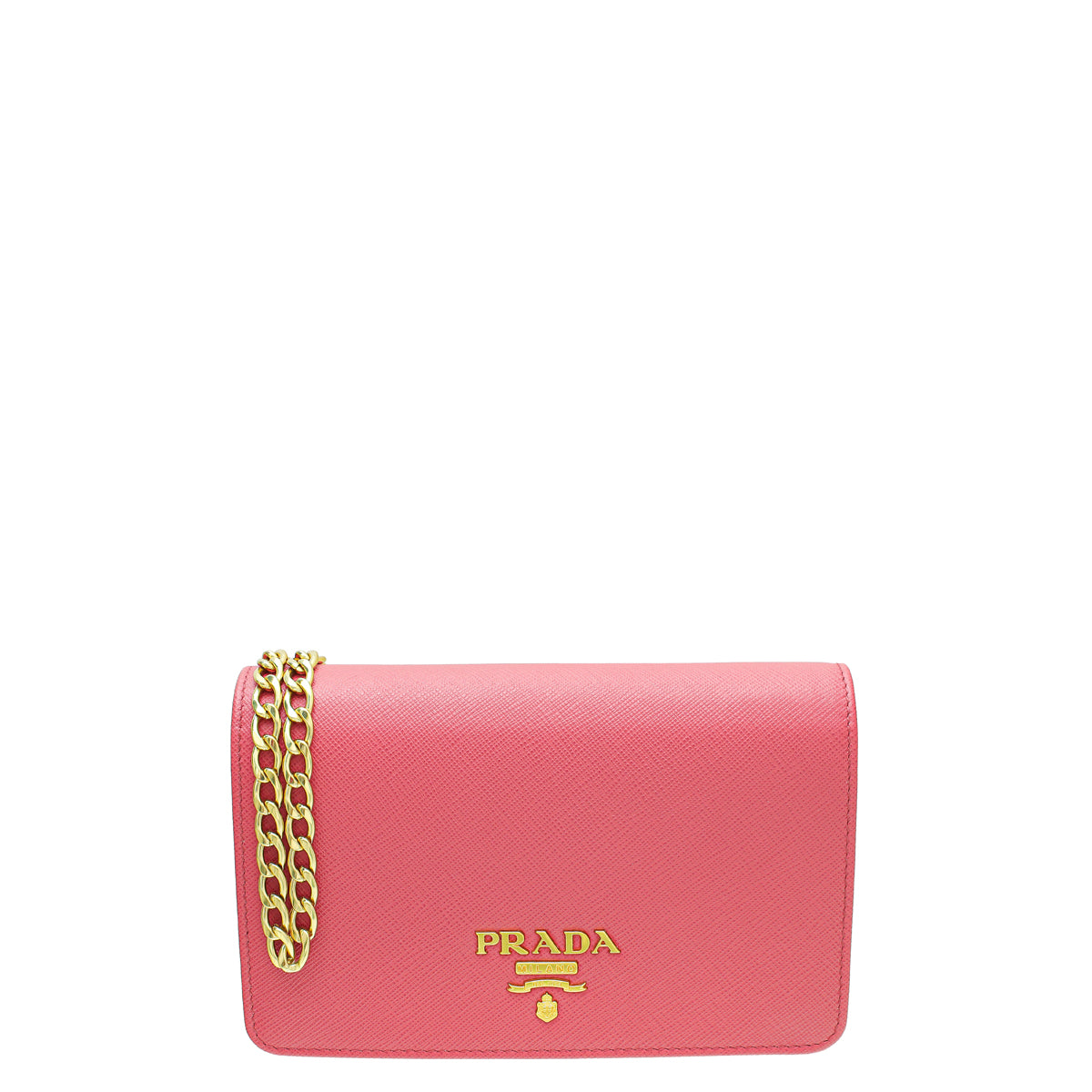Prada Peonia Pink Lux Wallet on Chain – THE CLOSET