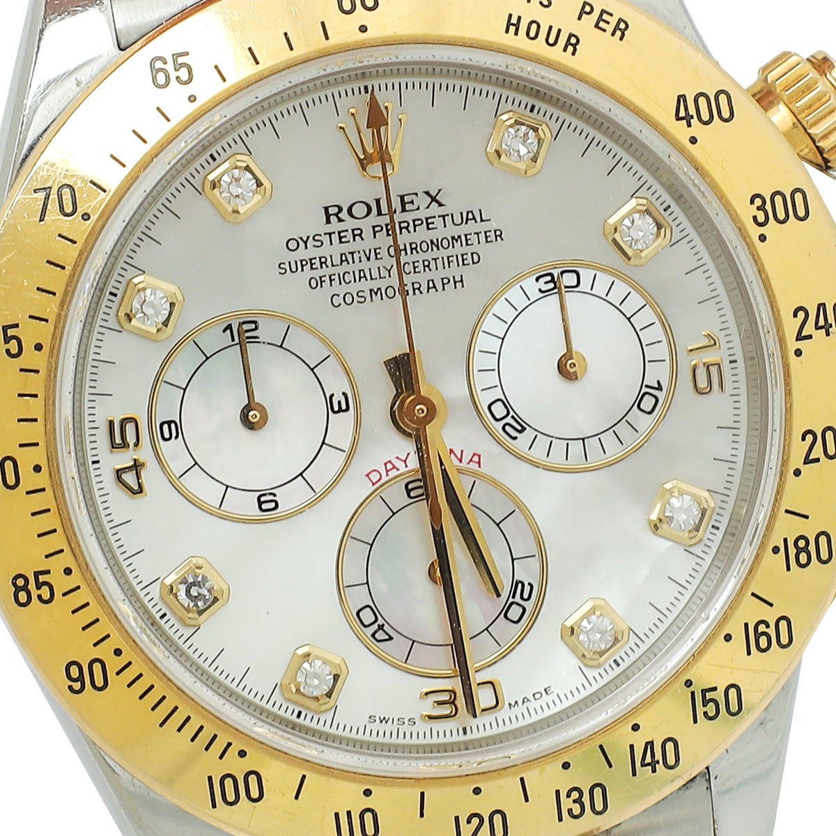 Rolex Steel & Gold Diamond Cosmograph Daytona 40mm Watch