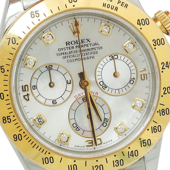 Rolex Steel & Gold Diamond Cosmograph Daytona 40mm Watch