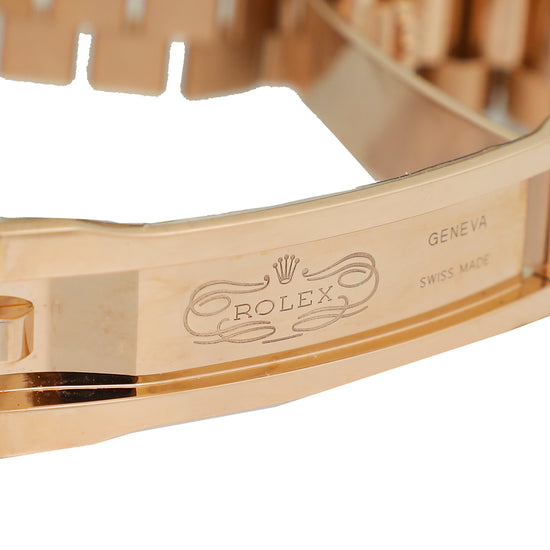 Rolex 18K Everose Diamond Bezel on President Bracelet Datejust 31mm Watch
