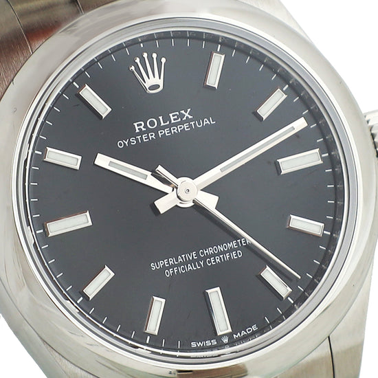 Rolex ST.ST Oyster Perpetual Black Dial 31mm Watch