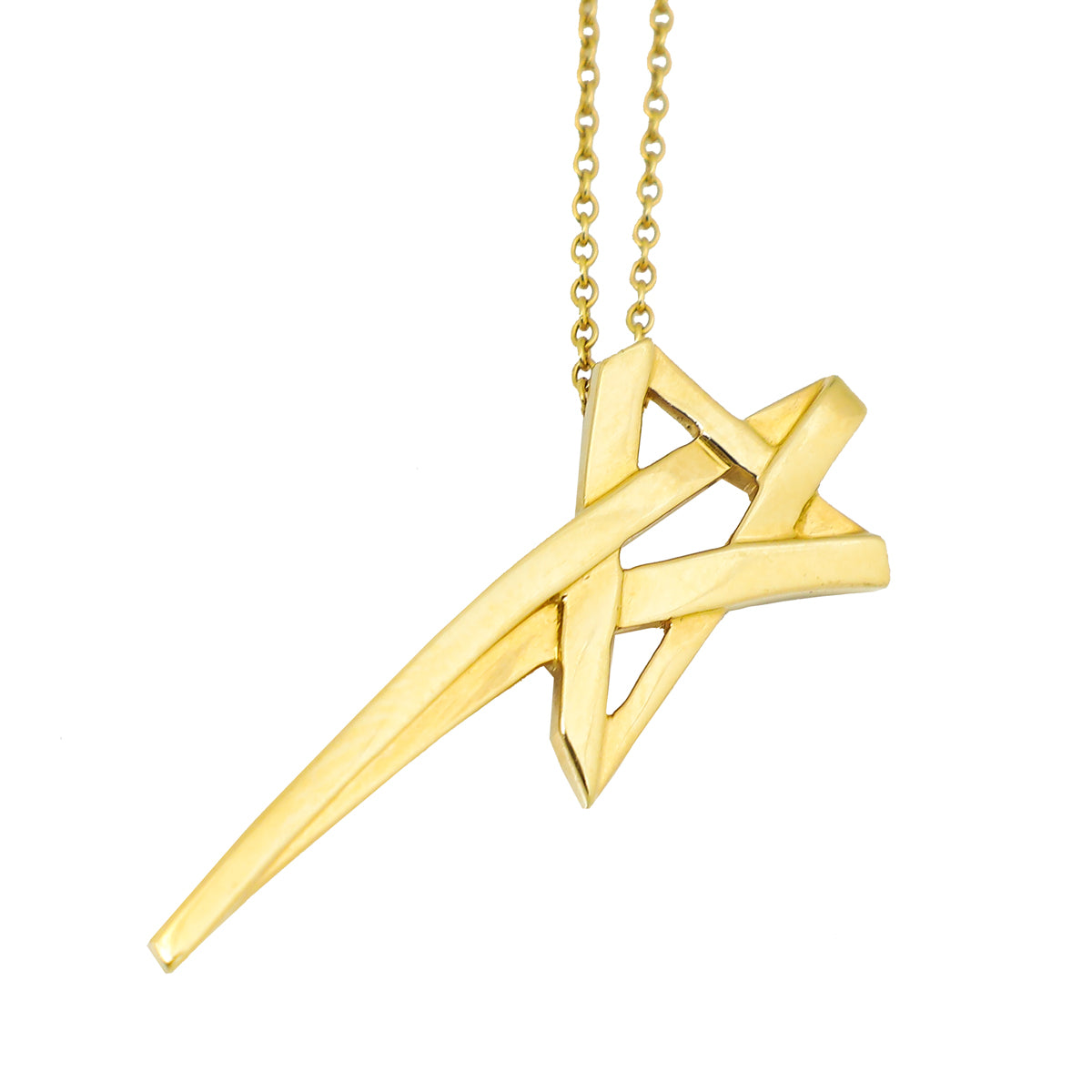 Tiffany & Co 18K Yellow Gold Paloma Picasso Shooting Star Pendant Necklace
