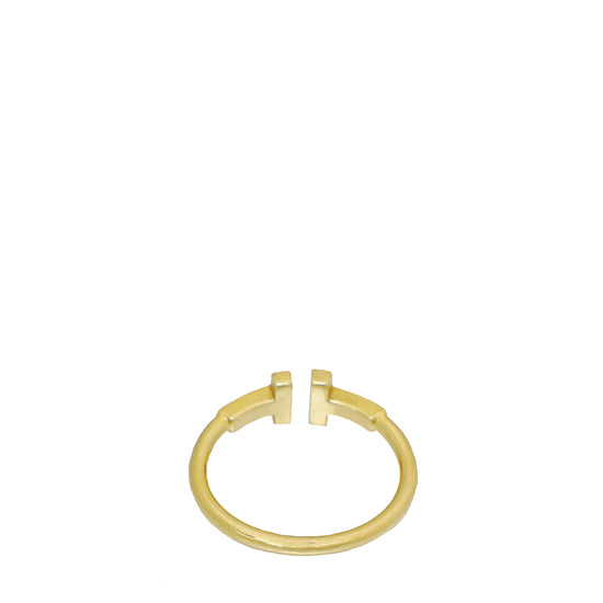 Tiffany & Co 18K Yellow Gold T Wire Ring 50